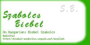 szabolcs biebel business card